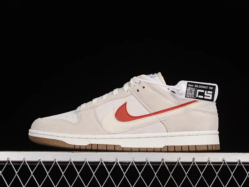 All categories Nk SB Dunk series Nk SB Dunk Low low-top sneakers Nk SB Dunk Low "85" gray red double hook SB low-top sports and leisure sneakers DO9457-100